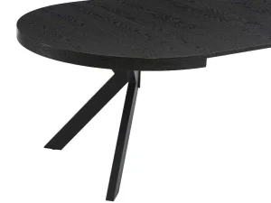 Cheap Uitschuifbare Eettafel 4 Tot 8 Personen Mdf En Staal Zwart Komoni Eettafel