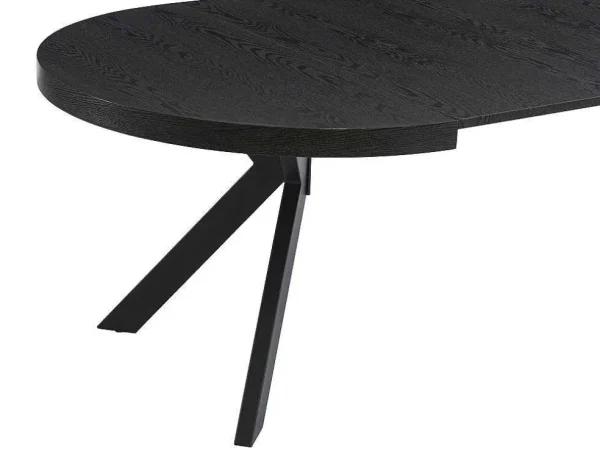 Cheap Uitschuifbare Eettafel 4 Tot 8 Personen Mdf En Staal Zwart Komoni Eettafel