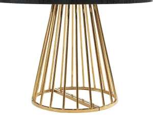 Best Uitschuifbare Eettafel 2 Tot 12 Plaatsen Van Mdf En Staal - Zwart En Goud - Firela Eettafel