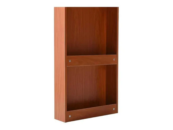 Clearance Uitschuifbare Kaptafel - 8 Laden En 1 Spiegel Met Led - Retrostijl - Bruin (Kruk Niet Inbegrepen) Kaptafels