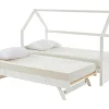Clearance Uitschuifbed 2 X 90 X 190 Cm - Grenen - Wit - Hurra Bed Met Slaaplade