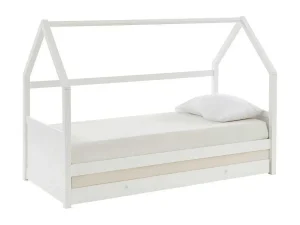 Clearance Uitschuifbed 2 X 90 X 190 Cm - Grenen - Wit - Hurra Bed Met Slaaplade