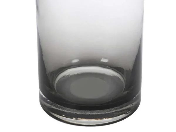 New Vaas Van Getint Glas - D20,5 X H30 Cm - Glas - Gerookt Grijs - Valoit Decoratieobject Voor Binnen