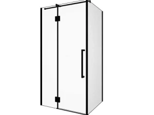 Cheap Vast Douchescherm Met Matzwarte Taatsdeur In Industriele Stijl - 80 X 100 X 190 Cm - Princeton Douchewand