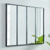 New Vensterspiegel Industriele Stijl Dudley - Ijzer - 4 Delen - H120 X B90 Cm Spiegel