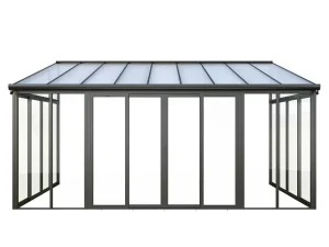 Best Sale Veranda Van Aluminium En Polycarbonaat Met Uv-Bescherming - 15,8 M - Antraciet - Mathilda Prieel, Pergola, Gazebo En Kiosk