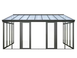 Best Sale Veranda Van Aluminium En Polycarbonaat Met Uv-Bescherming - 15,8 M - Antraciet - Mathilda Prieel, Pergola, Gazebo En Kiosk