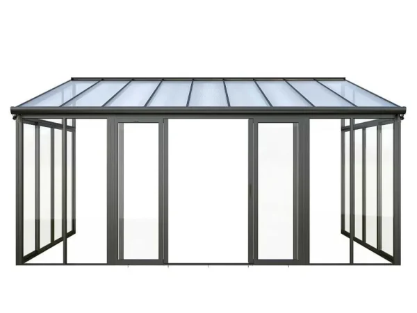 Best Sale Veranda Van Aluminium En Polycarbonaat Met Uv-Bescherming - 15,8 M - Antraciet - Mathilda Prieel, Pergola, Gazebo En Kiosk