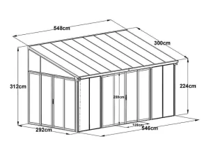 Best Sale Veranda Van Aluminium En Polycarbonaat Met Uv-Bescherming - 15,8 M - Antraciet - Mathilda Prieel, Pergola, Gazebo En Kiosk