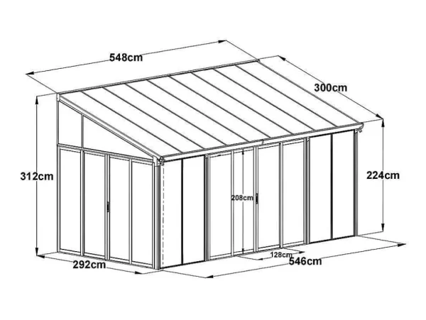 Best Sale Veranda Van Aluminium En Polycarbonaat Met Uv-Bescherming - 15,8 M - Antraciet - Mathilda Prieel, Pergola, Gazebo En Kiosk