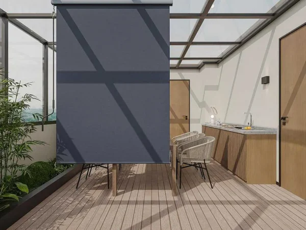 Discount Verduisterend Rolgordijn Met Bak Van Aluminium En Textiel L1,6 X H2,5 M - Passoe Buitenzonwering