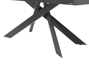Shop Verlengbare Eettafel 6 Tot 10 Plaatsen Van Keramiek En Metaal - Wit Marmereffect En Antraciet - Corema Van Eettafel