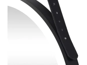 Best Verlichte Badkamerspiegel Met Antibewaseming En Zwart Kader Met Een Haak - 60 X 60 Cm Borja Accessoires & Spiegels