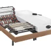 Fashion Verstelbaar Relaxbed Met Contactplaatjes En Latten En Matras Met Vormgeheugen En Bamboe Damysos Van - Motors Okin - 2X80X200 Cm - Eiken Elektrisch Relaxatiebed