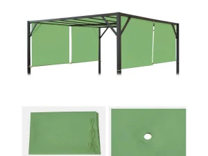 Hot Vervangen Overkapping Voor Pergola Beja, Groen Prieel, Pergola, Gazebo En Kiosk