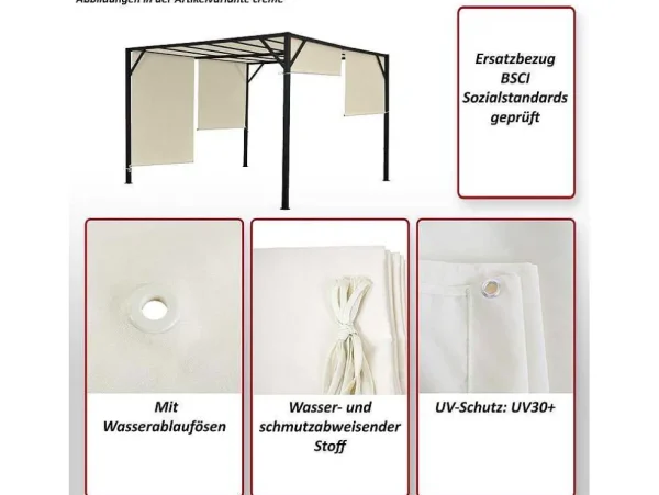 Clearance Vervangen Overkapping Voor Pergola Beja, Bordeaux-Rood Prieel, Pergola, Gazebo En Kiosk
