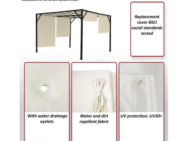 Hot Vervangen Overkapping Voor Pergola Beja, Groen Prieel, Pergola, Gazebo En Kiosk