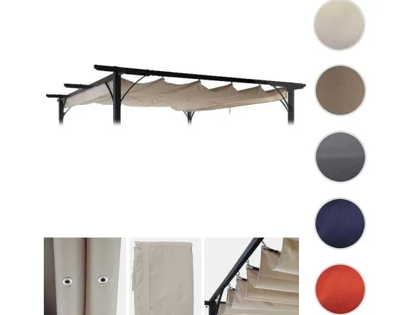 Hot Vervangende Afdekking Voor Pergoladak Mcw-C42, Creme Prieel, Pergola, Gazebo En Kiosk