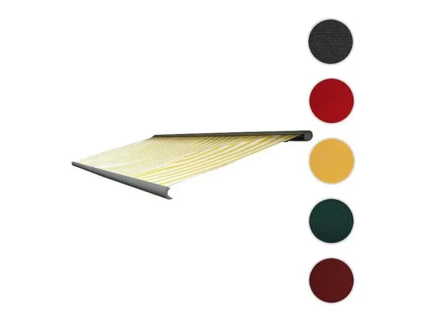 Discount Vervangingshoes Voor Luifel H123, Acryl Geel-Wit Buitenzonwering