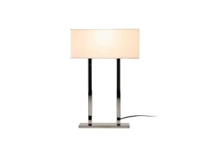 Best Vicenza Tafellamp, Chroom, Wit, 35 X 15 X 52 Cm, Lamp