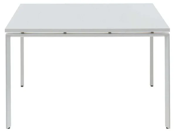 Hot Vierkante Vergadertafel - 4 Personen - Wit - L120 Cm - Downtown Kantoormeubilair