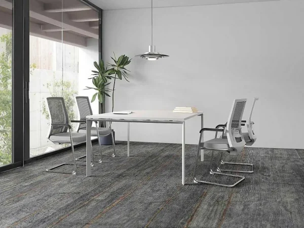 Hot Vierkante Vergadertafel - 4 Personen - Wit - L120 Cm - Downtown Kantoormeubilair