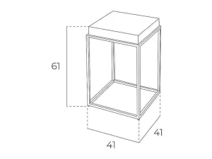 Outlet Vierkante Witte Hoektafel 2041 Bijzettafel