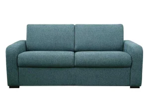 Outlet Vierzits Express Slaapbank - Stof - Blauw - Matras 14 Cm - Bevis Slaapbank Met Matras