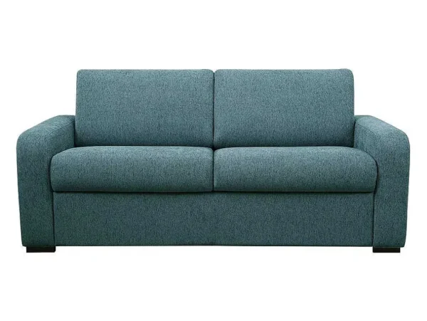 Outlet Vierzits Express Slaapbank - Stof - Blauw - Matras 14 Cm - Bevis Slaapbank Met Matras
