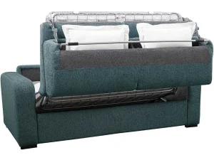 Outlet Vierzits Express Slaapbank - Stof - Blauw - Matras 14 Cm - Bevis Slaapbank Met Matras