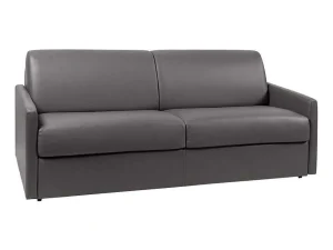 Sale Vierzits Express-Bedbank Van Kunstleer Calife - Grijs - Slaapafmeting 160 Cm Slaapbank Met Matras