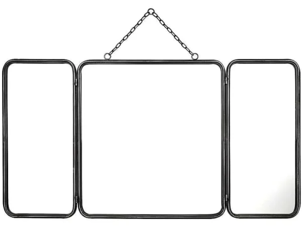 Cheap Vintage-Spiegel In 3 Delen Ceronne - B60 X H112 Cm - Metaalgrijs Spiegel