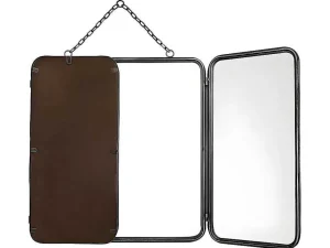 Cheap Vintage-Spiegel In 3 Delen Ceronne - B60 X H112 Cm - Metaalgrijs Spiegel