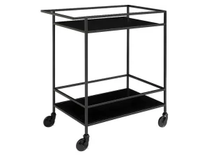 Cheap Vita Barwagen Op Wielen Met 2 Schappen, Zwart. Keukenmeubel