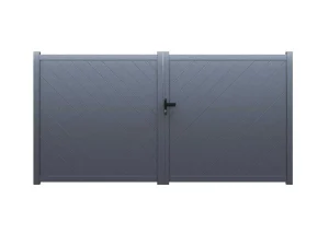 Sale Vleugelpoort - Vol Aluminium - L350 X H180 Cm - Antraciet - Zerano Hekjes & Poorten