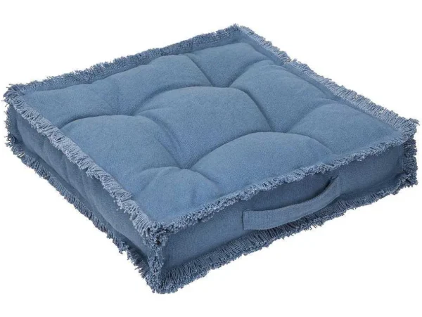 Store Vloerkussen Van Katoen - 45 X 45 Cm - Blauw - Honduras Aanbiedingen: Woonaccessoires