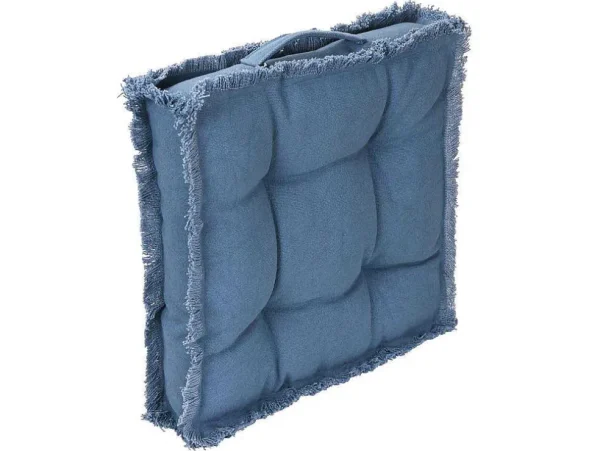 Store Vloerkussen Van Katoen - 45 X 45 Cm - Blauw - Honduras Aanbiedingen: Woonaccessoires