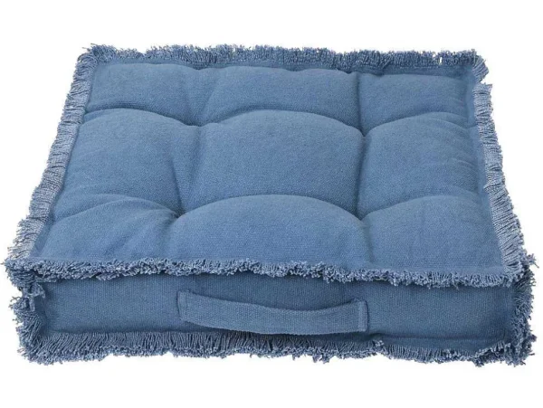 Store Vloerkussen Van Katoen - 45 X 45 Cm - Blauw - Honduras Aanbiedingen: Woonaccessoires