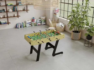 Best Sale Voetbaltafel Van Naturel Houtkleurig Mdf - Opklapbaar - L121 X B61 X H79 Cm - Horton Spel Voor Binnen