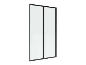 Outlet Vouwbaar Badscherm In Metaal Matzwart Industriele Stijl 80 X 140 Cm District Badscherm