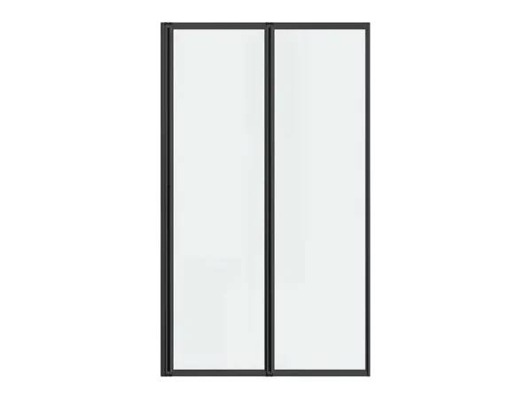 Outlet Vouwbaar Badscherm In Metaal Matzwart Industriele Stijl 80 X 140 Cm District Badscherm