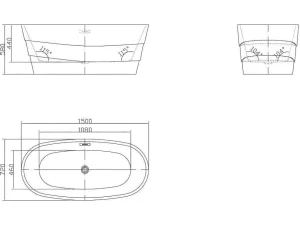Cheap Vrijstaand Designbad - 200 L - 150 X 72 X 58 Cm - Wit - Dominika Vrijstaand Bad