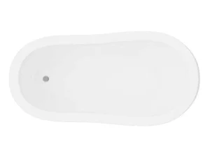 Cheap Vrijstaand Retrobad Met Gouden Leeuwenpoten - 200 L - 145 X 74 X 77 Cm - Wit - Nisos Ii Vrijstaand Bad Op Pootjes