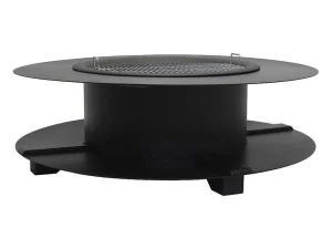 Hot Vuurkorf-Plancha/Grill Met Bergruimte Voor Hout - L120 X B120,5 X H40 Cm - Barcena Klein Huishoudelijk Apparaat