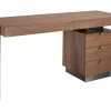 Fashion Walnoot En Stalen Bureau 3237 Bureaumeubel