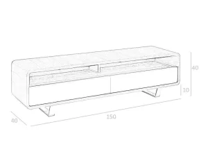 Cheap Walnoot En Wit Tv-Meubel 3046 Tv-Meubel