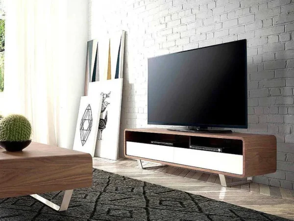Cheap Walnoot En Wit Tv-Meubel 3046 Tv-Meubel