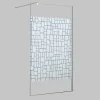 Outlet Wand Voor Inloopdouche Laura Van Gezeefdrukt Glas - 120X190 Cm Douchewand