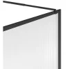 Outlet Wand Voor Inloopdouche Met Structuurglas - 120 X 200 Cm, Mat Zwart - Virana Douchewand