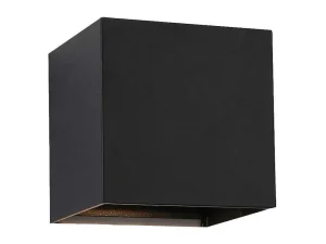 New Wandlamp Met Ledverlichting Van Aluminium - D10 Cm X H10 - Zwart - Paisley Wandlamp